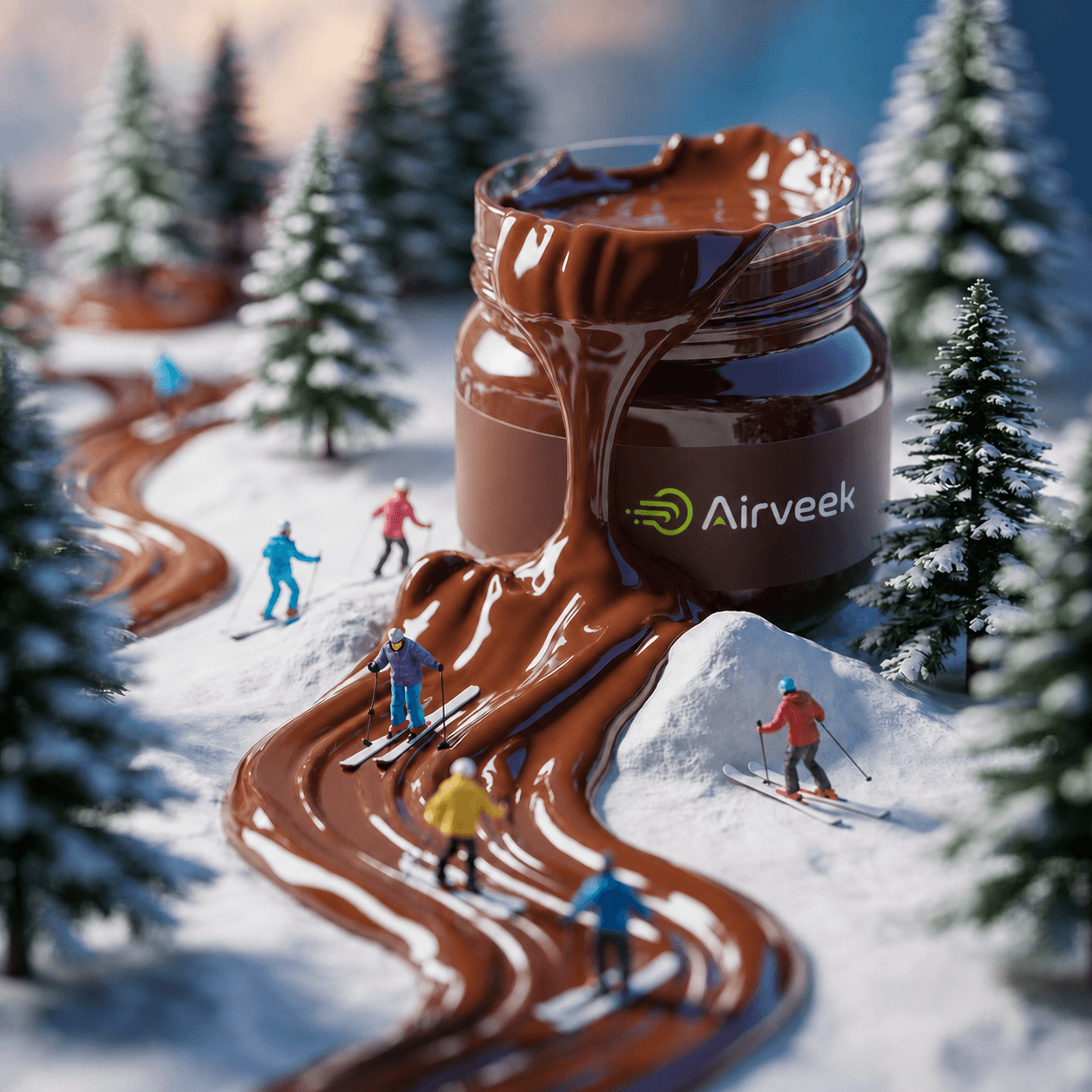 Airveek product photography scene with a branded jar