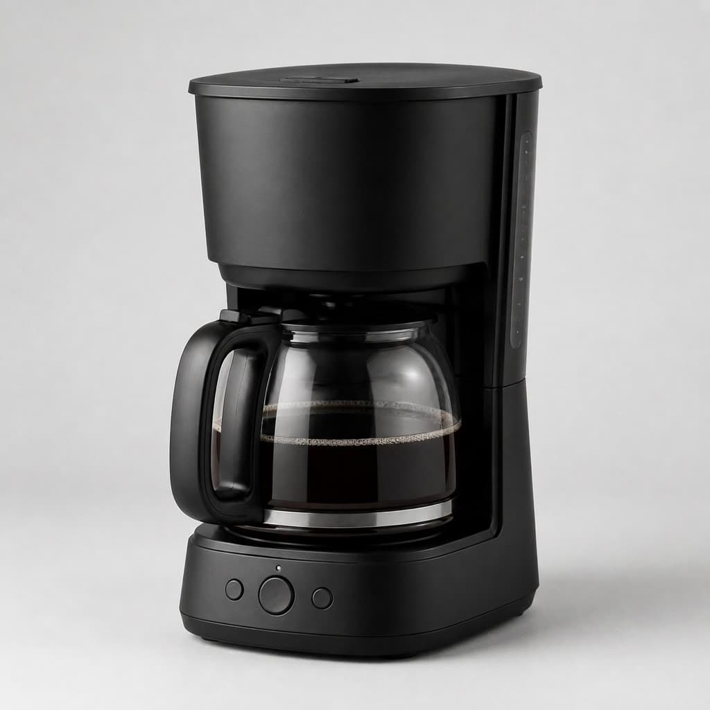 Clean listing image of a compact automatic coffee maker