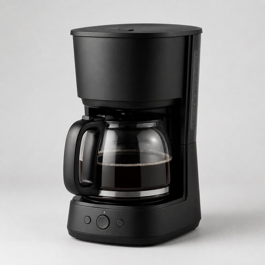Clean listing image of a compact automatic coffee maker