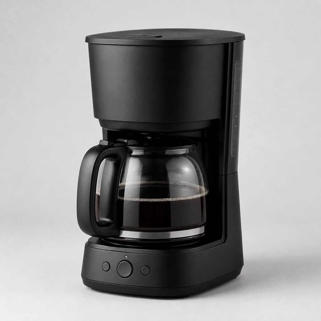 Clean listing image of a compact automatic coffee maker